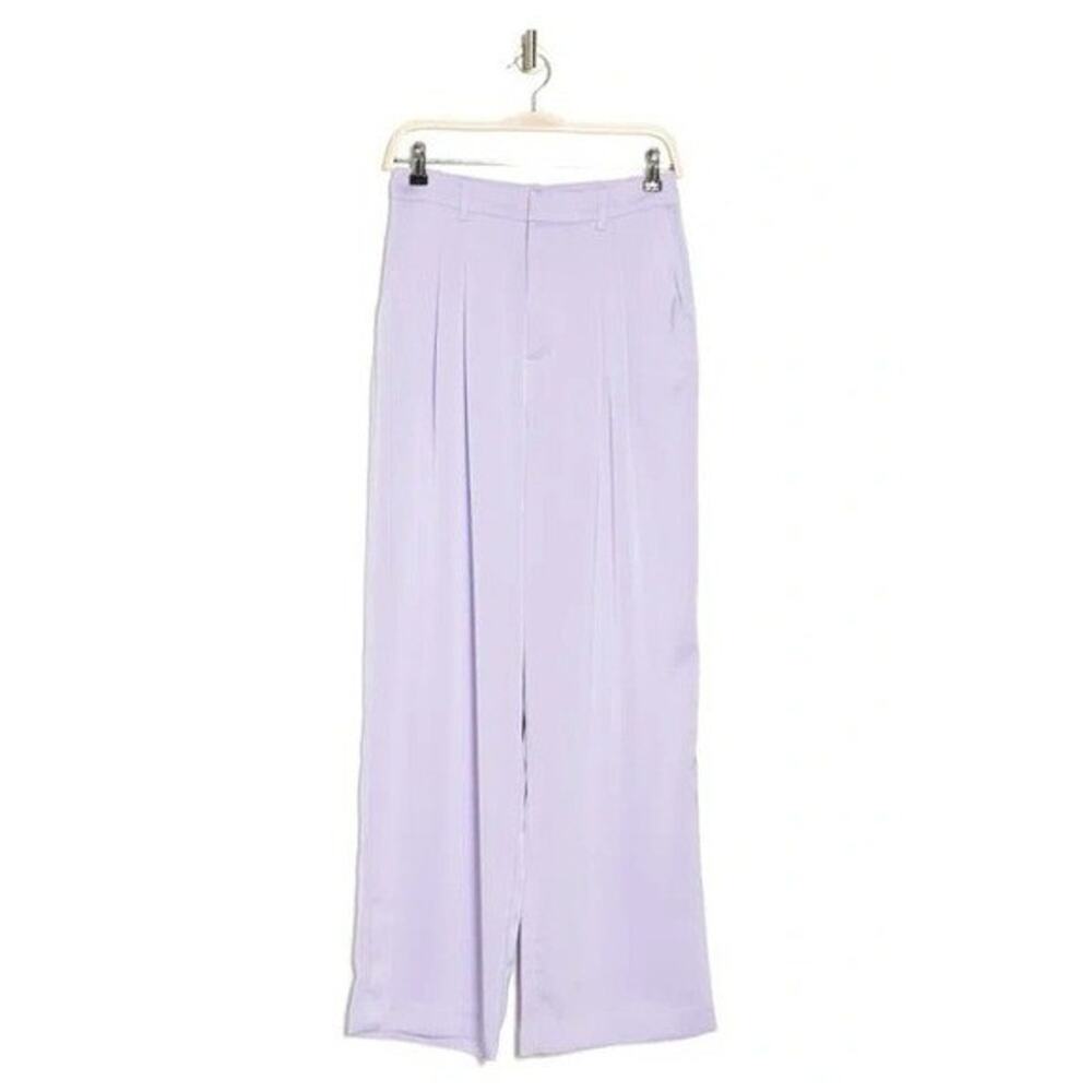 WAYF Pleated Pants In Lavender Wide Leg Size XS NWT